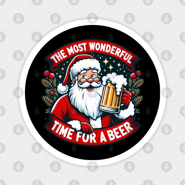 Most Wonderful Time for a Beer Magnet by MZeeDesigns